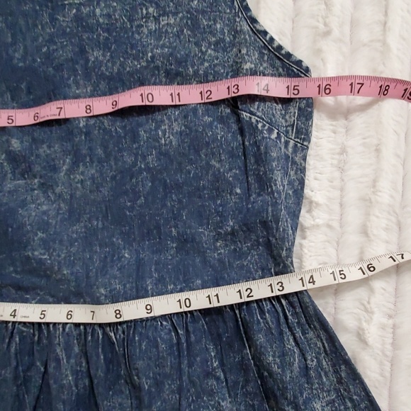 Sugar Rain sleeveless denim look jumper EUC Small Travel casual retro - Picture 4 of 6